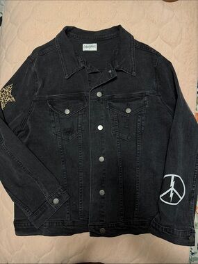 Lauren Moshi Spencer Distressed Denim Boyfriend Jacket
